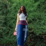 Hand-painted Barrel Aso Oke Pant thumbnail