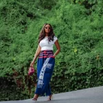 Hand-painted Barrel Aso Oke Pant thumbnail